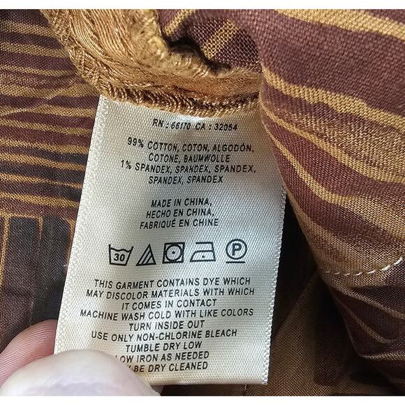 Chino By Anthropologie Brown Sz 26 Relaxed Chino Pants Velvet Side Stripe khaki - Picture 3 of 7